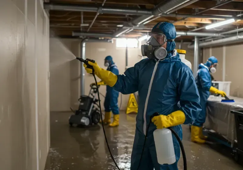 Basement Sanitization and Antimicrobial Treatment process in Brevard, NC